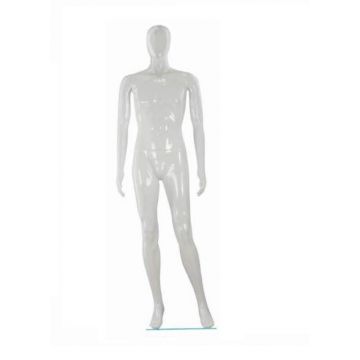 PLASTIC MALE RETRO MANNEQUIN-WHITE