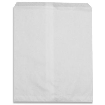 8"x11" White Paper Merchandising Bag