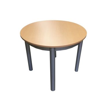 Round Maple Melamine Large Table
