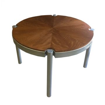 ROUND WALNUT MELAMINE EXTRA LARGE TABLE