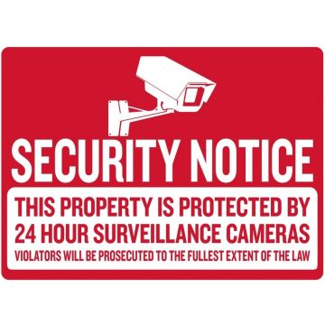 12"X16" Security Surveillance Sign