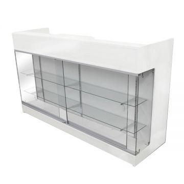 glass display ledgetop showcase