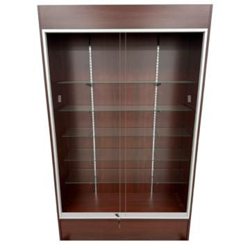Wall Unit Tower Case W/Lights - Mahogany Sku: 9114Lkd