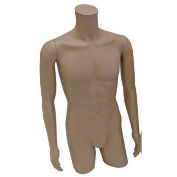 MN-247 Plastic Half Body Male Upper Torso Countertop Mannequin Form wi –  DisplayImporter