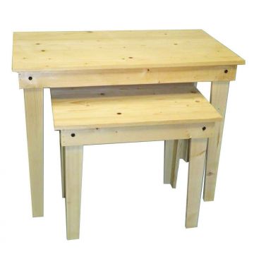 Natural Nesting Table Set