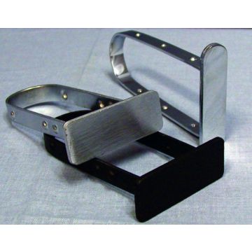 END CAP FOR RECTANGULAR HANGRAIL- SATIN CHROME