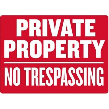 12"X16" Private Property Sign