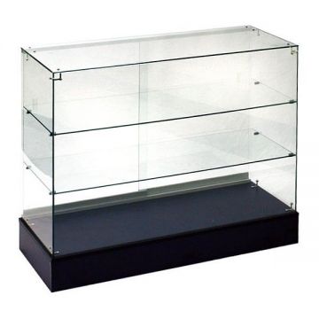 Counter Height Frameless Glass Display Case