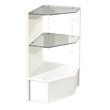 White Pentagon Filler Display Case