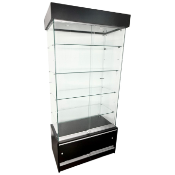 Large Tower Case Black With Wood Top