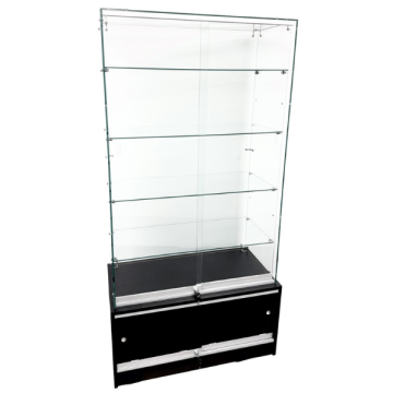 Large Glass Tower with Storage base and Glass top