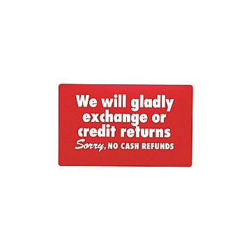 we will exhange store sign