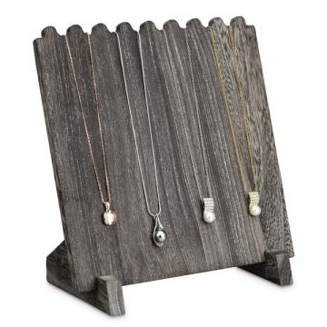 WOODEN PLANK NECKLACE DISPLAY FOR 8 NECKLACES