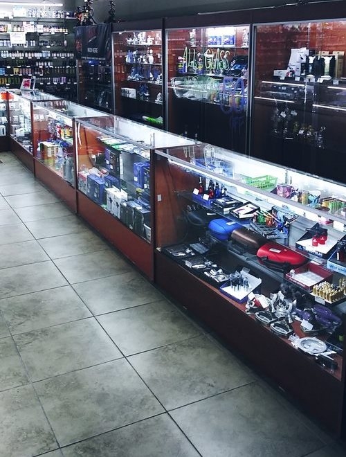 Vape shop counter